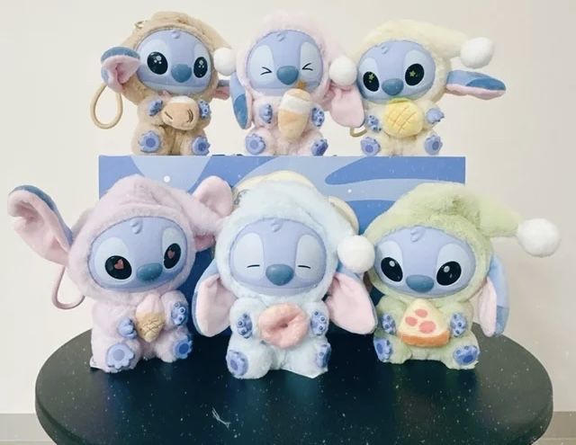 Labubu Stitch Miniso Eat Something Before Sleep, Лабубу Стич Минисо