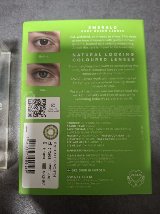 Lentile de contact  verde smarald
