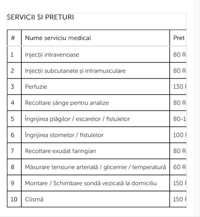 Deplasari la domiciliu tratament medical, medicatie etc !