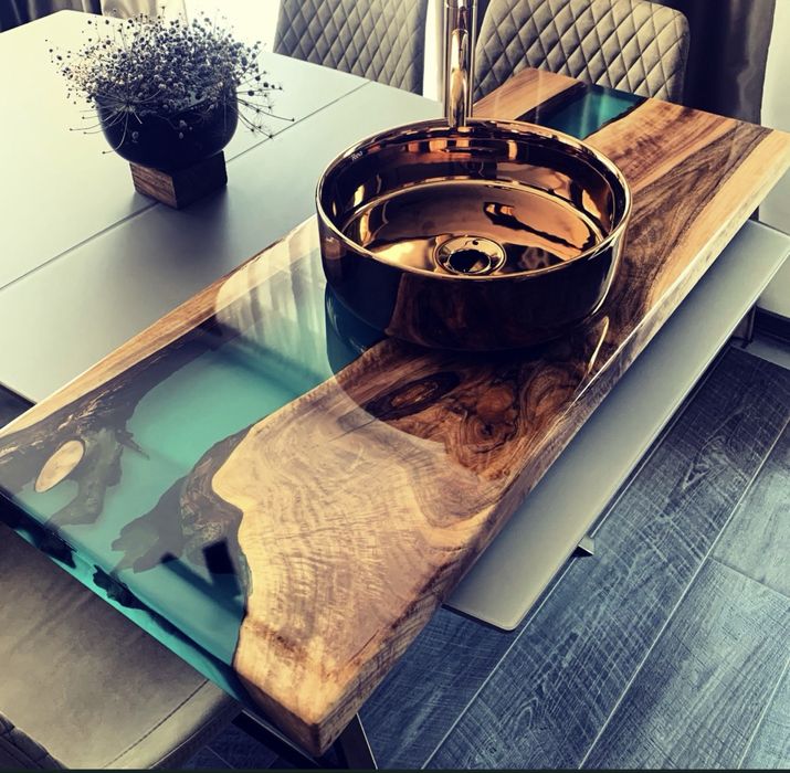 Плот за баня от естествено дърво / Умивалник / Мивка