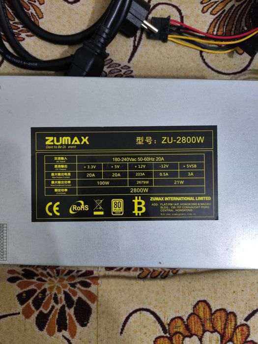 блок питания 80 plus gold для майнинга 2800 вват