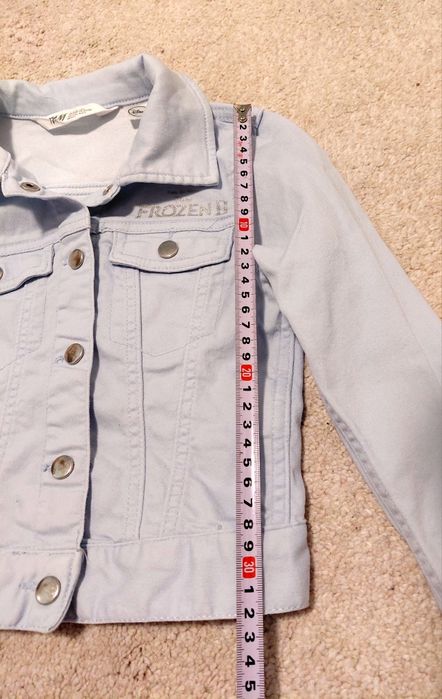 H&M Дънково яке с щампа, Елза Замръзнало кралство, размер 116