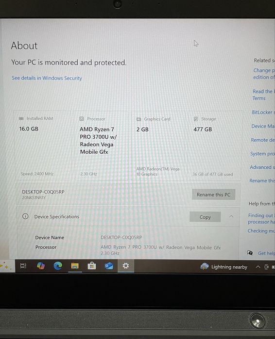 Lenovo ThinkPad T495 AMD Ryzen 7 PRO
