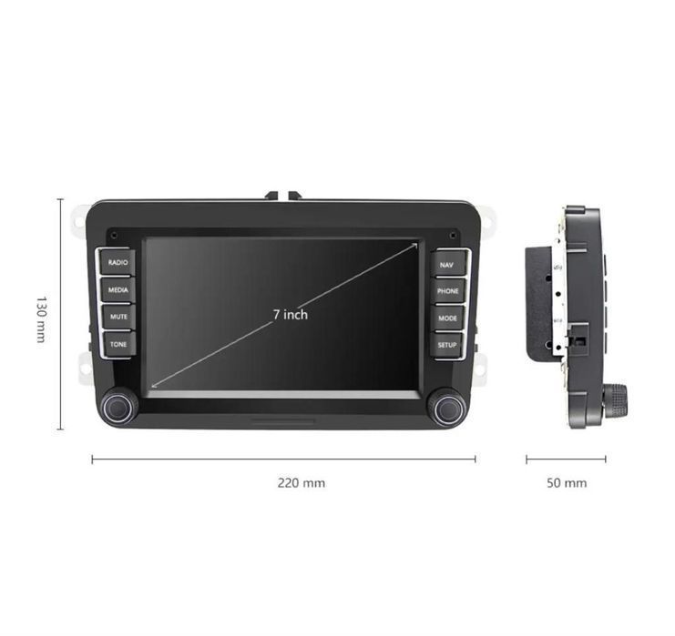 Navigatie VW Tiguan Touran T5 Seat Leon Skoda Fabia 2 Carplay 1-8GB