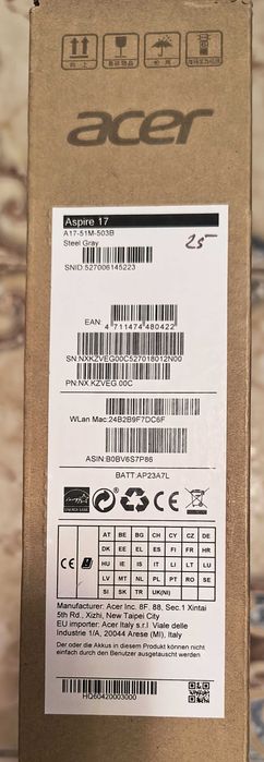 LAPTOP ACER Aspire (2025), 17.3 inch, FHD, i5-1334U, 16+512 GB, Windows 11, nou