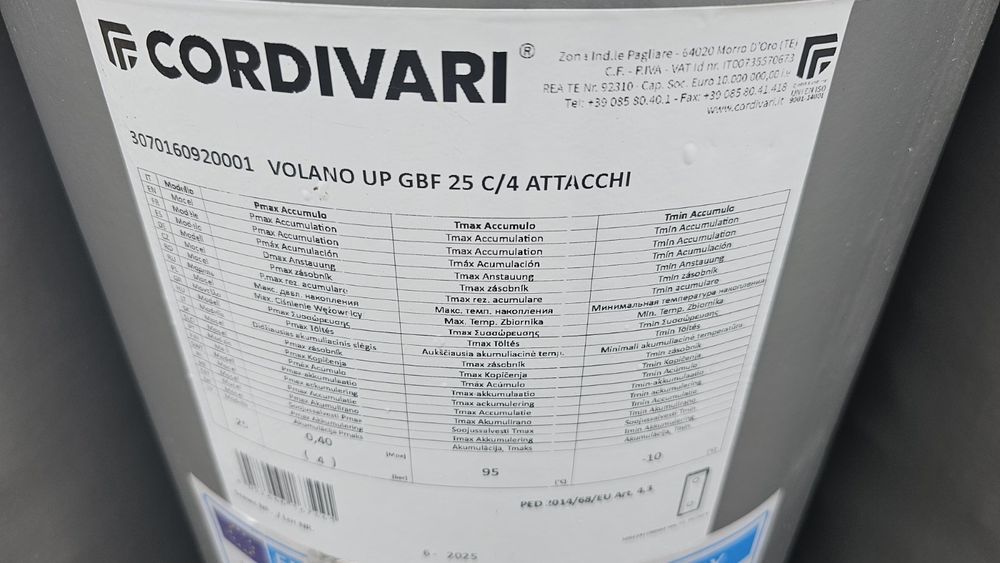 Буферен съд за термопомпа 25л