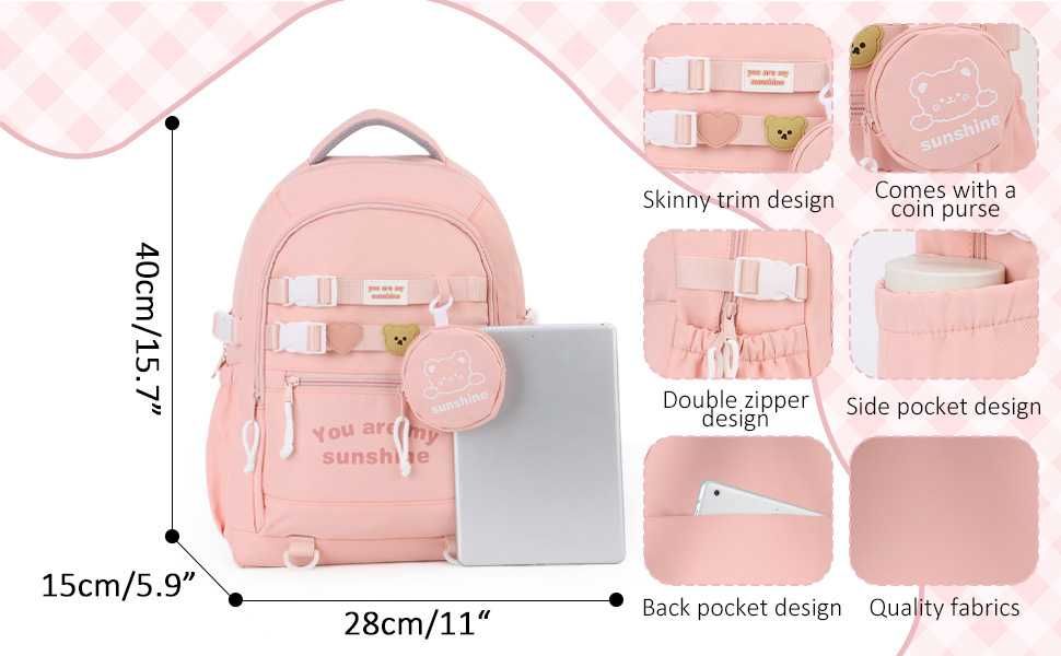 Ghiozdan fetițe roz