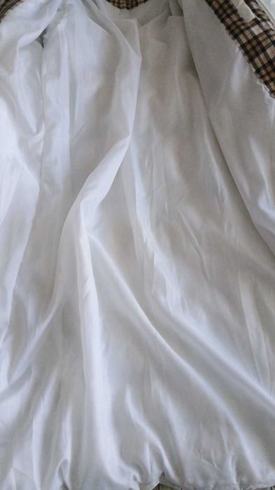 Дамско зимно дълго черно  и бяло яке