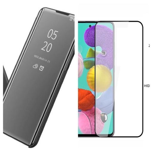 Husa Silicon Slim + Folie Sticla 22D Samsung A51/A52/A53/A54/A55/A56