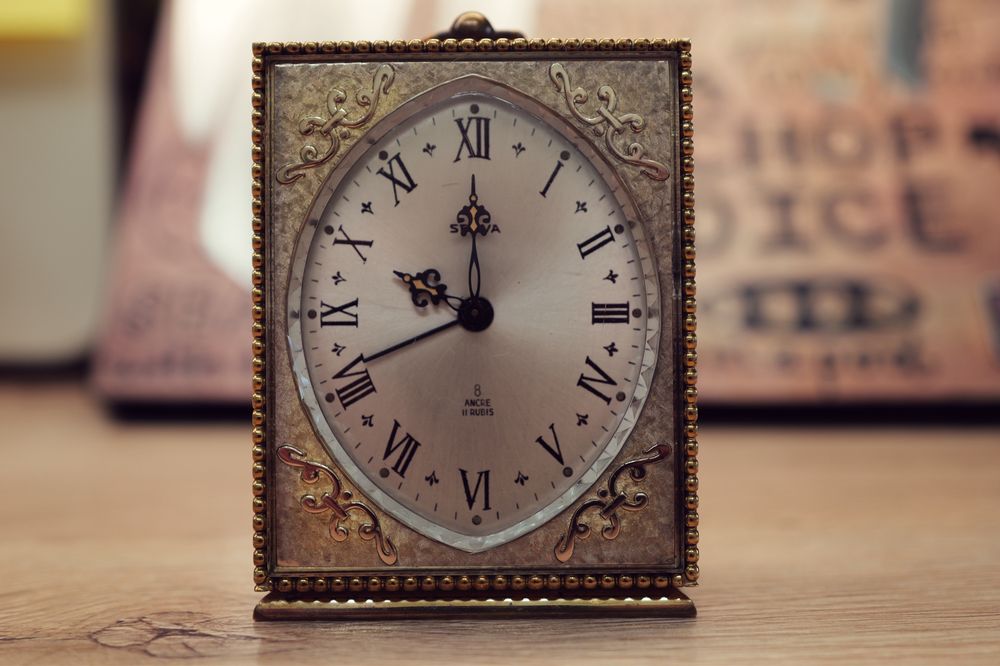 Ceas Birou Seliva 8 zile elvetian din alama jaeger alarma travel