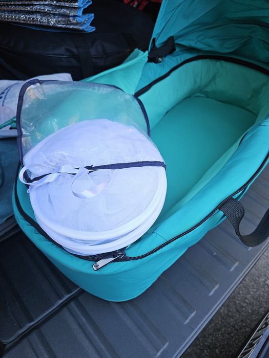 Бебешка количка GoodBaby GB Qbit+ с кош за новородено. Използвана.