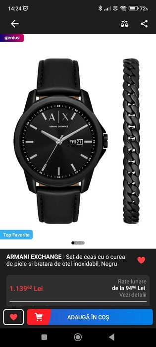 Ceas Armani Exchange
Ceas Banks Gift Set AX7147SET Black