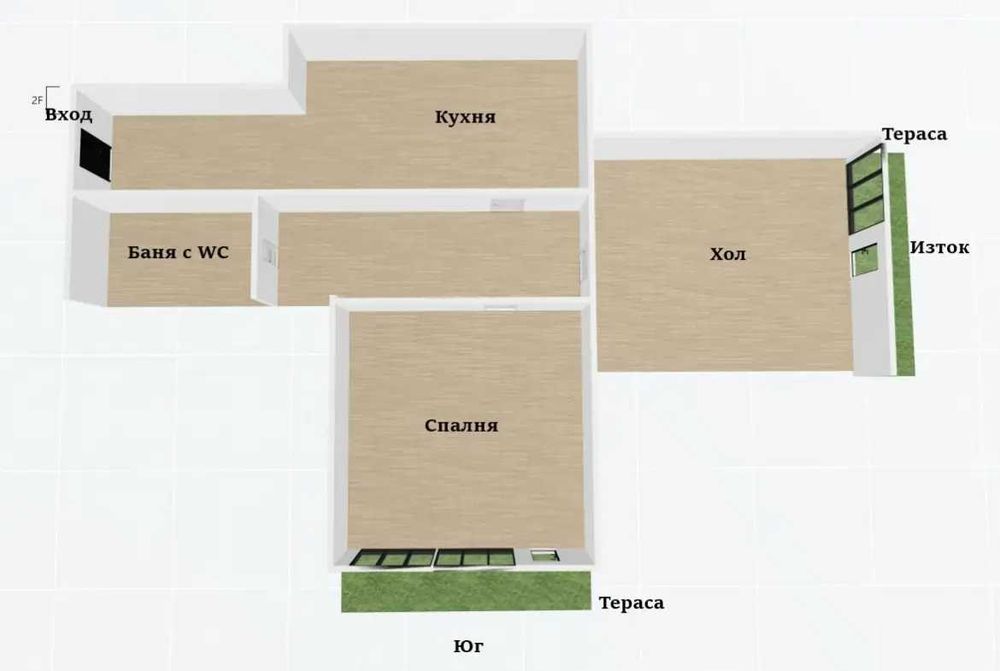 Продава двустаен апартамент в кв. Дружба 1