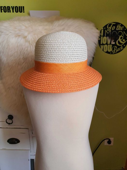 Palarie eleganta de vara din paie cu flori pentru copii