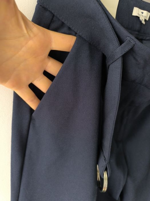 Pantaloni NOI eleganți bleumarin Tom Tailor 36/38