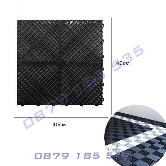 PVC модулна подова настилка гараж квадратна плочка сглобаяема пластмас