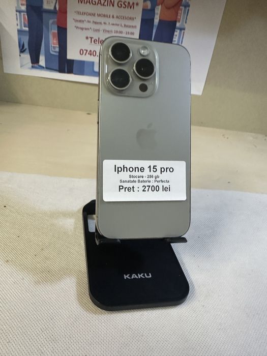 Iphone 15 pro / impecabil / 256 gb / garantie