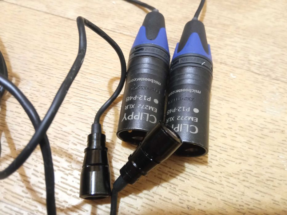 Vand 2 microfoane Micbooster Clippy EM272 XLR + setup binaural