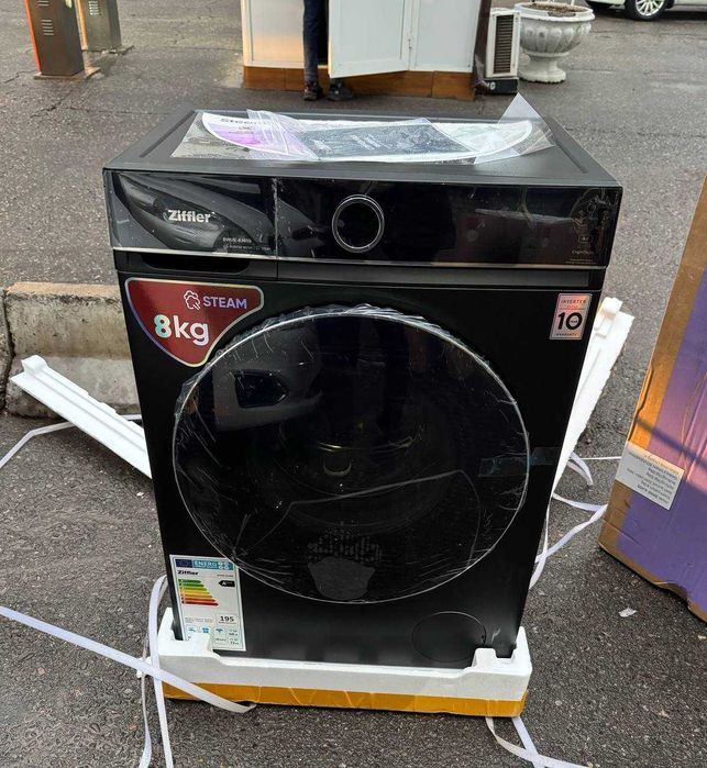 Стиральная машина Ziffler 8кг BWME-8J4BB Inverter Steam