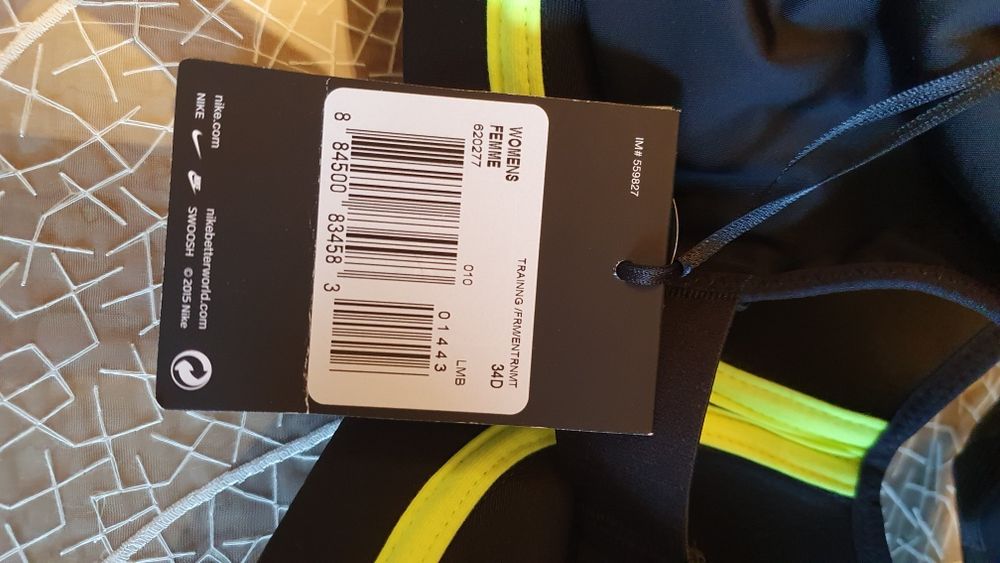 Nike  Pro Rival Спортен сутиен и бюстие НОВ-размер-34 D