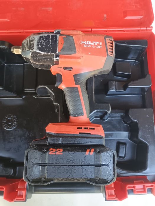 Cheie impact prezoane hilti siw8, baterie 8 ah și cutie