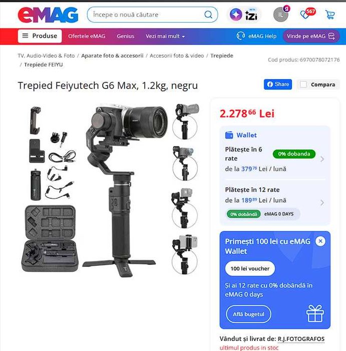 GIMBAL stabilizator Feiyutech G6 Max