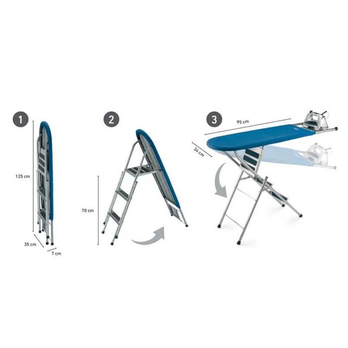 Сгъваема дъска за гладене Jata Hoger и 3-степенна сгъваема стълба