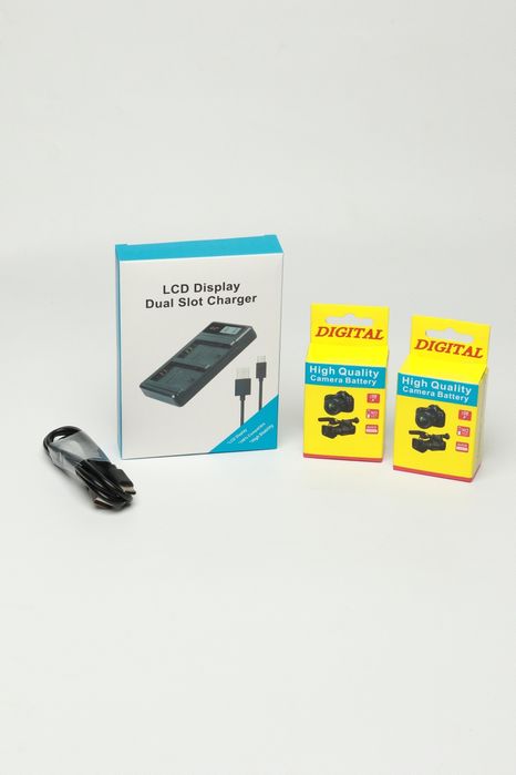 Sony NP-FZ100 Две батарейки + Двойная зарядка  (LCD USB Charger)