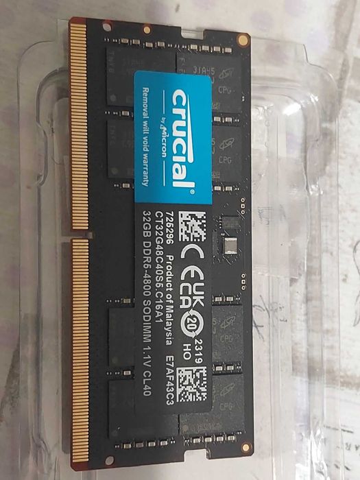 32GB DDR5 4800MT/s, 5600MT/s CL46 - RAM памет (SO-DIMM, за лаптоп)