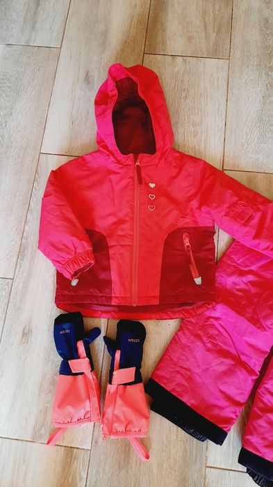 Geaca ski+pantaloni +mănuși Wedze, mărimea 86-92 cm