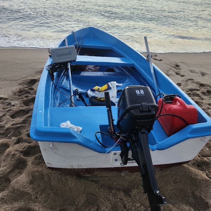 ЛОДКА fish boat 3.95 С ЧИСТО НОВ ДВИГАТЕЛ Parsun 9.8