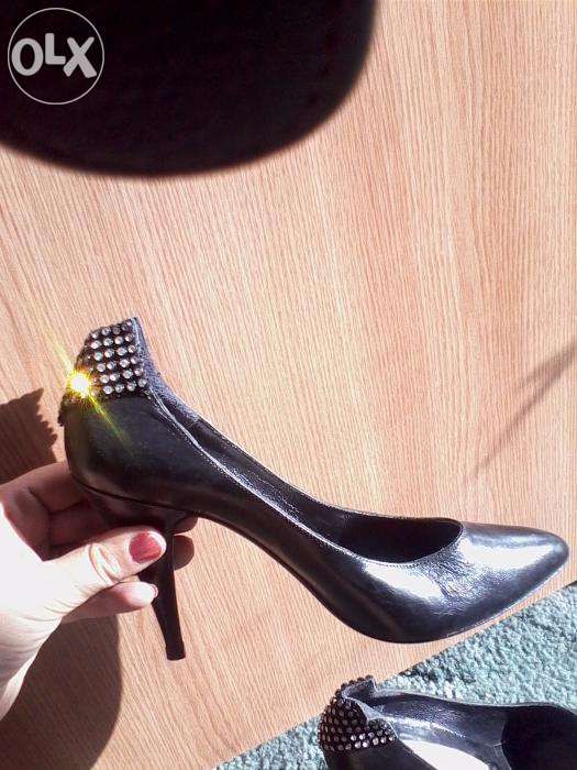 Pantofi negri toc 8 cm