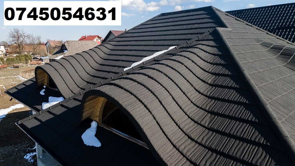 Tigla metalica cu roca vulcanica