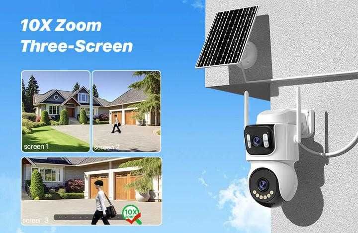 PTZ Wifi Соларна Двойна IP Камера 4mp. HD