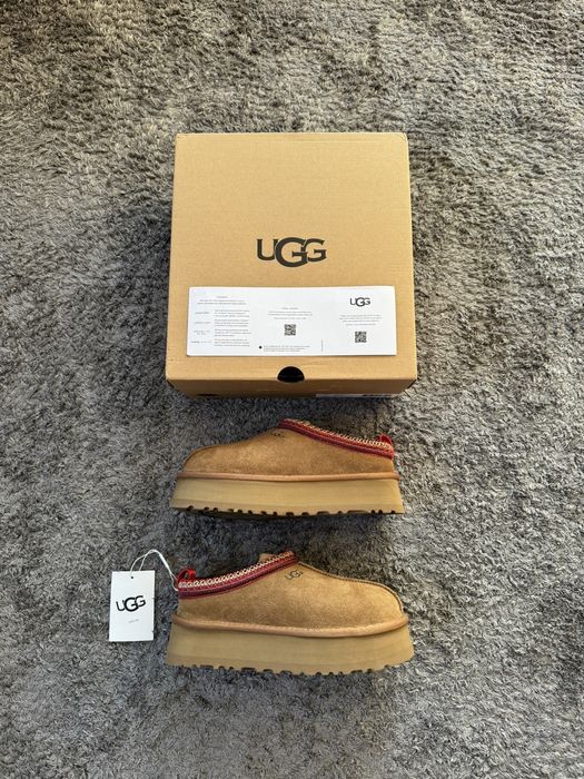 UGG Tasman Platform Slippers Beige
