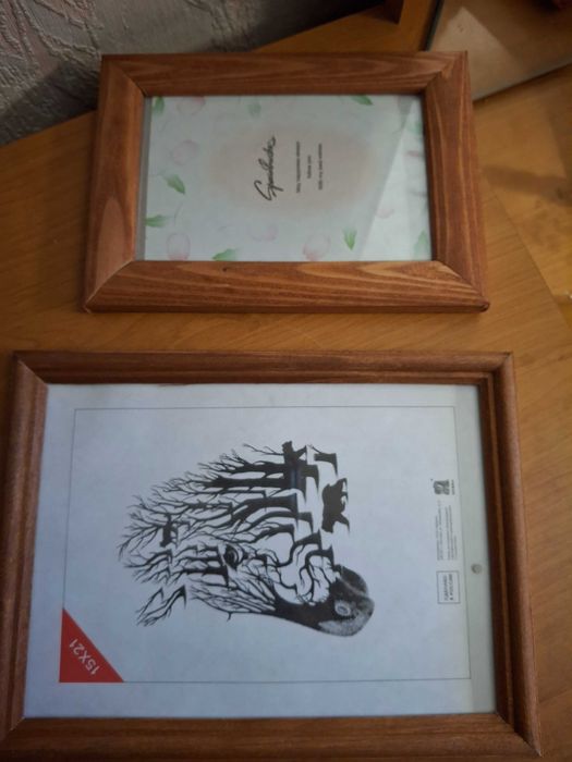 Фоторамки. Дерево, стекло. Новые