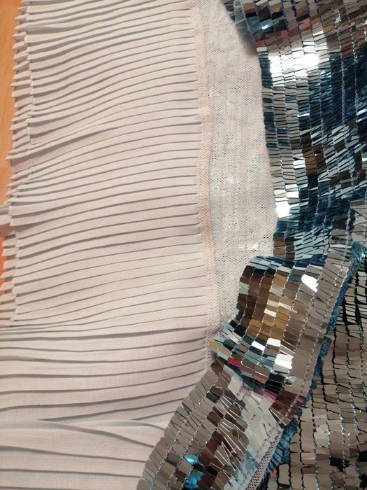 Дамски топ Patrizia Pepe, вечерна риза с пайети