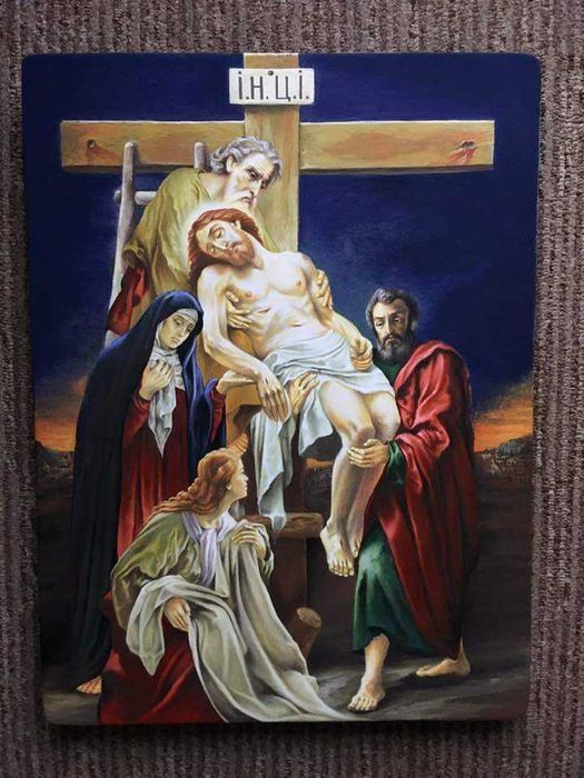 picturi icoane acril diverse detalii in descriere