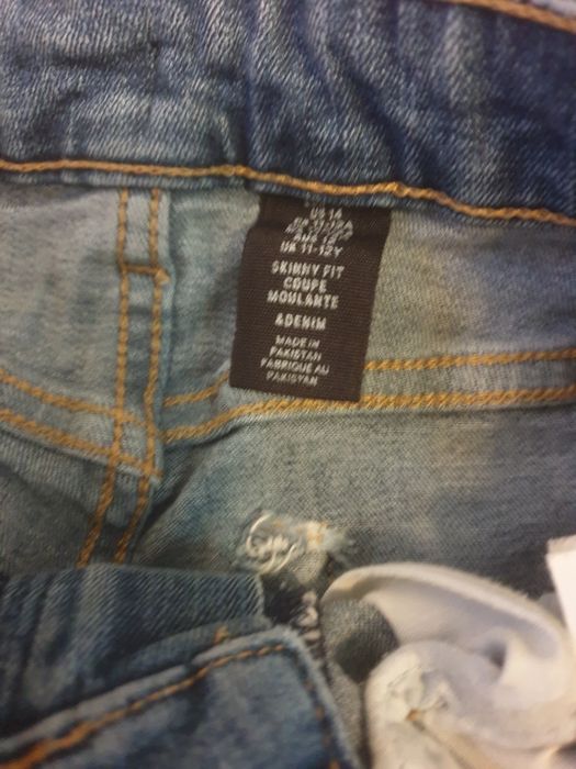 Pantaloni jeans/blugi slim fit pentru baieti, marca H&M,l 11-12 ani