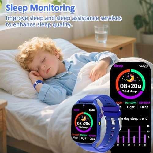 Нов Детски смарт часовник 1.83” тъч, игри, будилник, педометър, сън