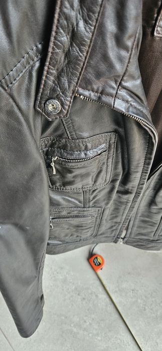 Яке,естествена кожа,тъмно кафяво