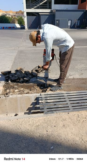 Beton kesish . Transhiya kavlash kabel tashlash