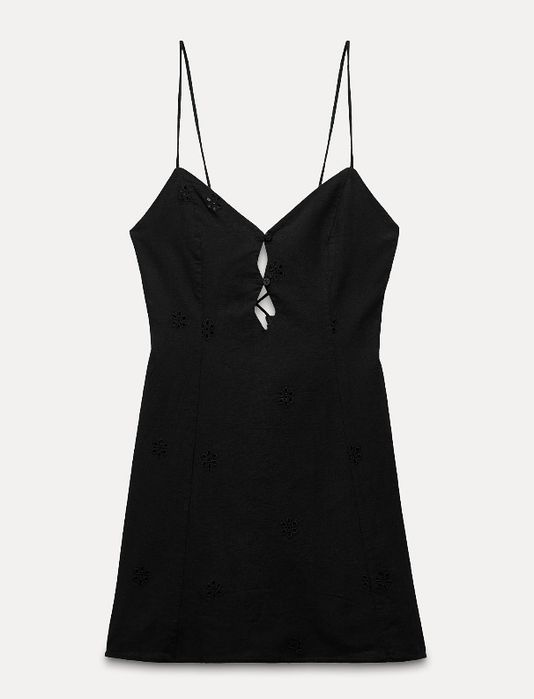 Rochie scurta cu broderii ZARA, XXL