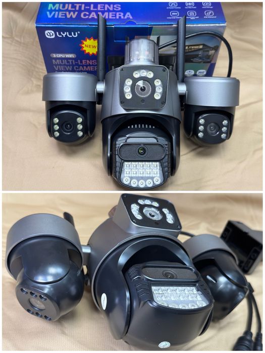 Тройна камера wifi LYLU 12 mpx последен модел 2026 icsee  camera kamera