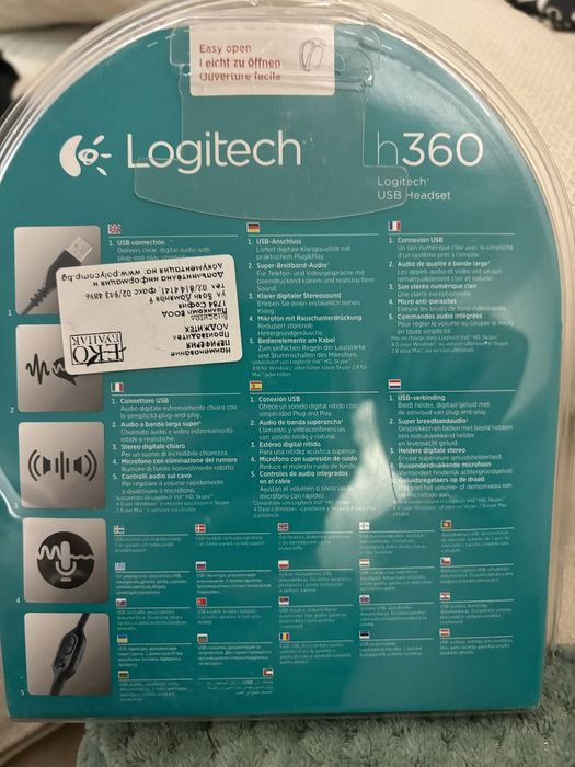 Професионални Слушалки с микрофон Logitech Лоджитех с bluetooth Нови