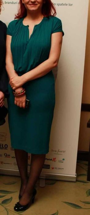 Rochie verde designer Marius Musat