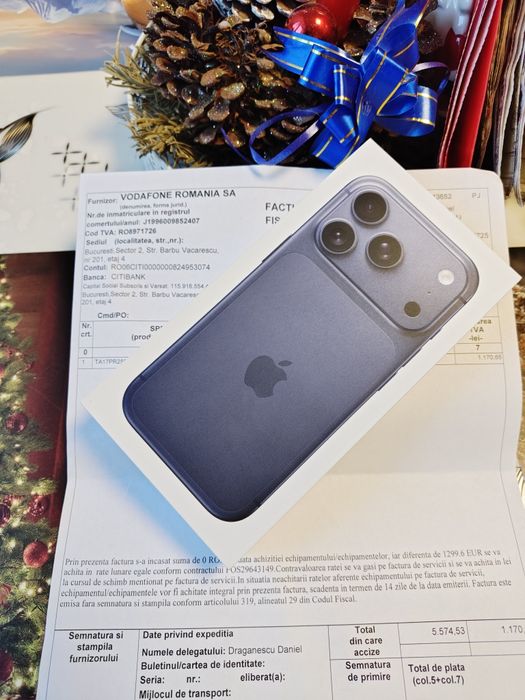iPhone 17 Pro 256Gb Deep Blues Nou Sigilat Factură/Garanție