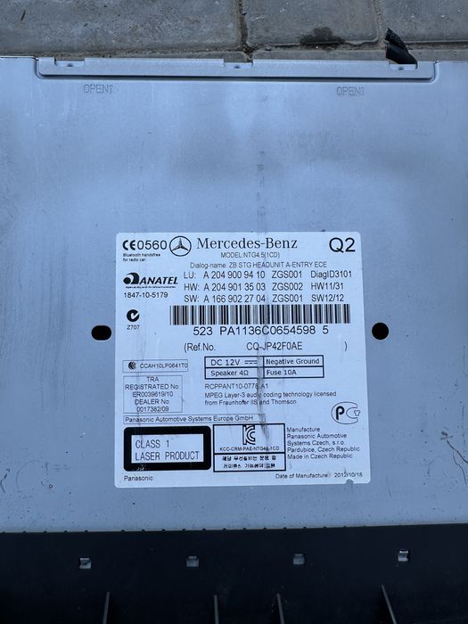 Cd player unitate navigatie Mercedes C class Facelift