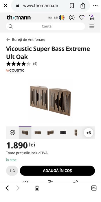 Vicoustic Super Bass Extreme - 2 bass traps