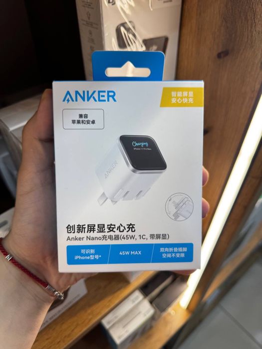 Зарядное кстройство anker 45w anker nano с дисплеем и защитой